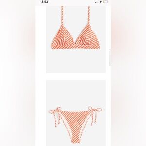 H and M orange and white patterned bikini